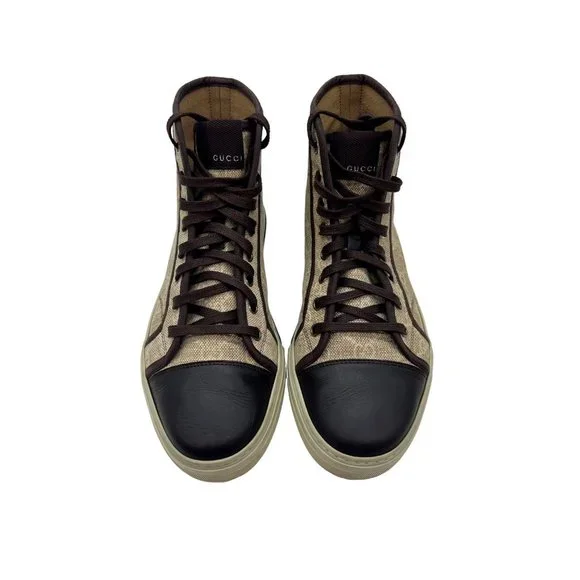 Gucci | Shoes | Gucci Gg Canvas Leather Trim Embellishment  display picture 3
